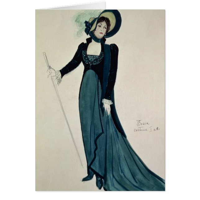 Cartão Design do traje para Tosca (Frente)