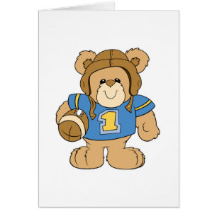 Cartão Design do Urso de Futebol
