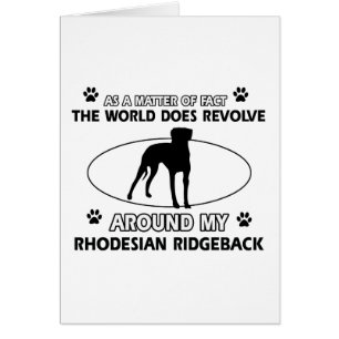 Cartão design engraçado de RHODESIAN RIDGEBACK