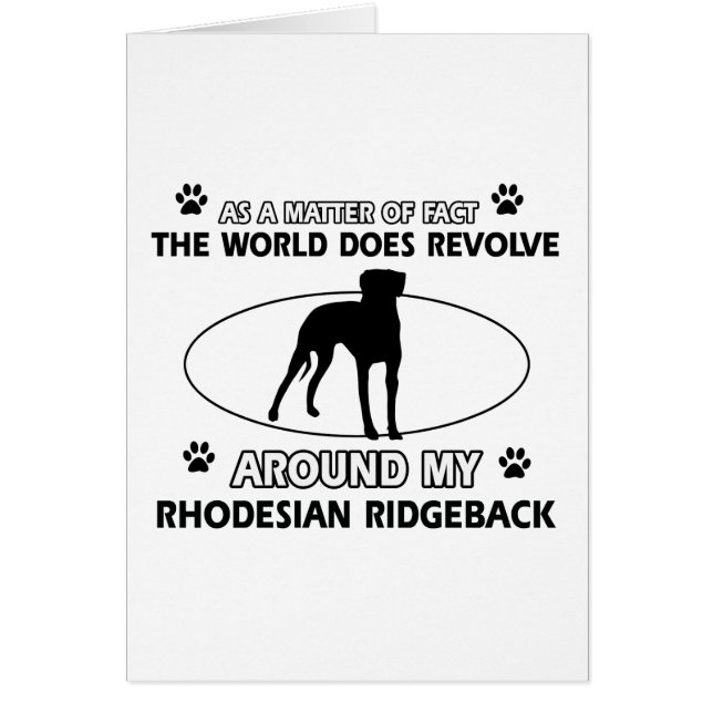Cartão design engraçado de RHODESIAN RIDGEBACK (Frente)