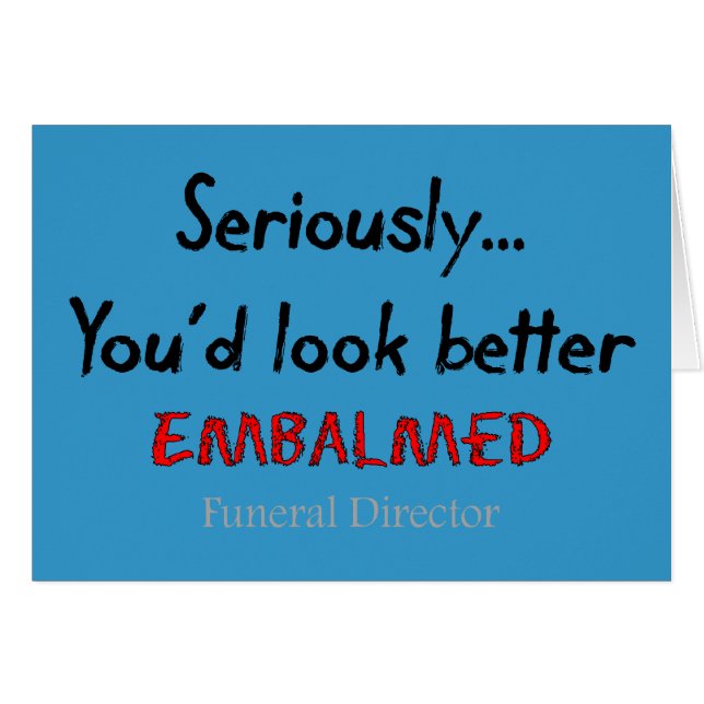 Cartão Design engraçado do carro fúnebre do diretor (Frente Horizontal)