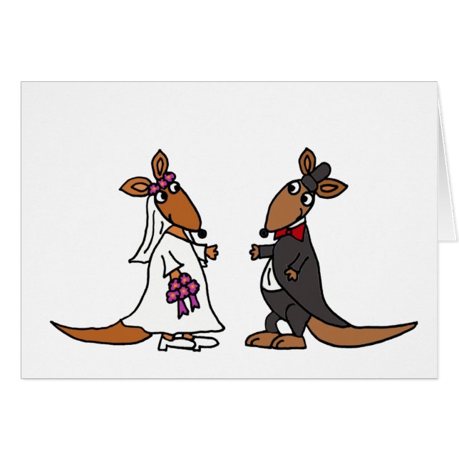 Cartão Design engraçado do casamento dos noivos do (Frente Horizontal)
