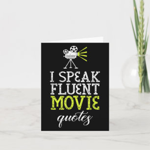 Cartão Design Engraçado Do I Speak Fluent Movie Cotes &am