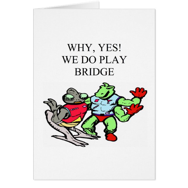 Cartão design engraçado do jogador de ponte (Frente)