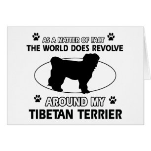 Cartão Design engraçado do terrier tibetano