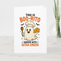 Design “Este É um Boo-Rito Servido com Queijo Extr