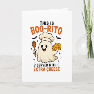 Cartão Design “Este É um Boo-Rito Servido com Queijo Extr