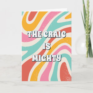 Cartão design estilo 70s irlandês O craic é poderoso