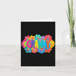 Cartão design floral colorido estilo argila avó descolada