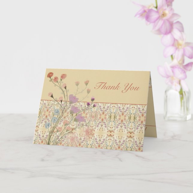 Cartão Design Floral com Detalhes do Padrão (Orquídea)