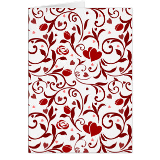 Cartão Design floral dos corações