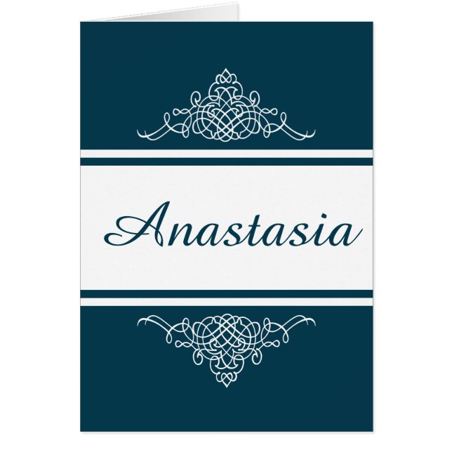 Cartão Design floral elegante (Frente)