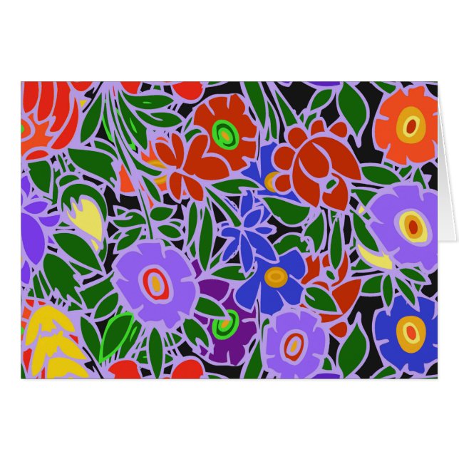 Cartão Design floral nº 5 (Frente Horizontal)