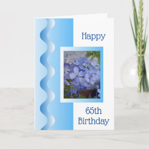Cartão Design Floral Personalizado 65.º Aniversário