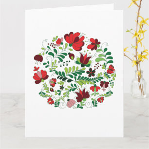 Cartão Design Floral Personalizado Nome