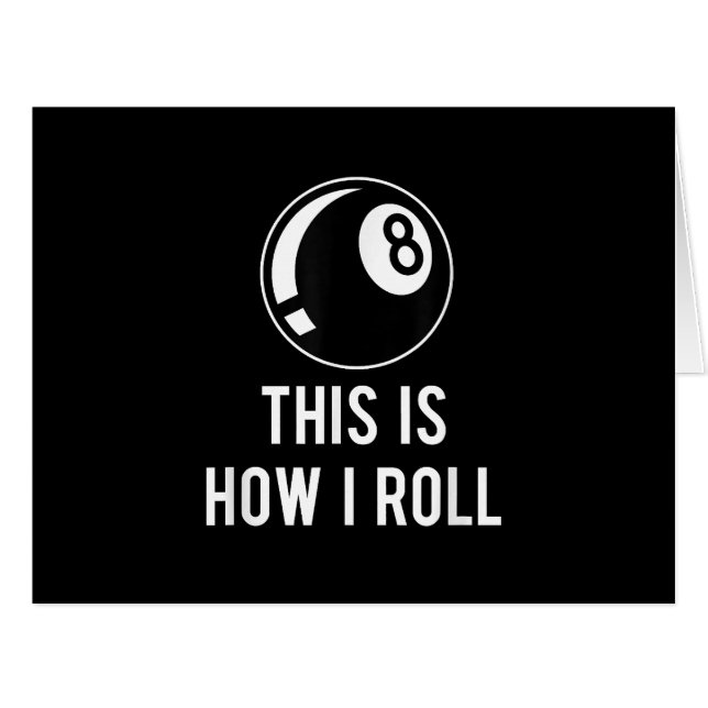 Cartão Design Funny Billiards Para Jogadores De Piscina R (Frente horizontal)