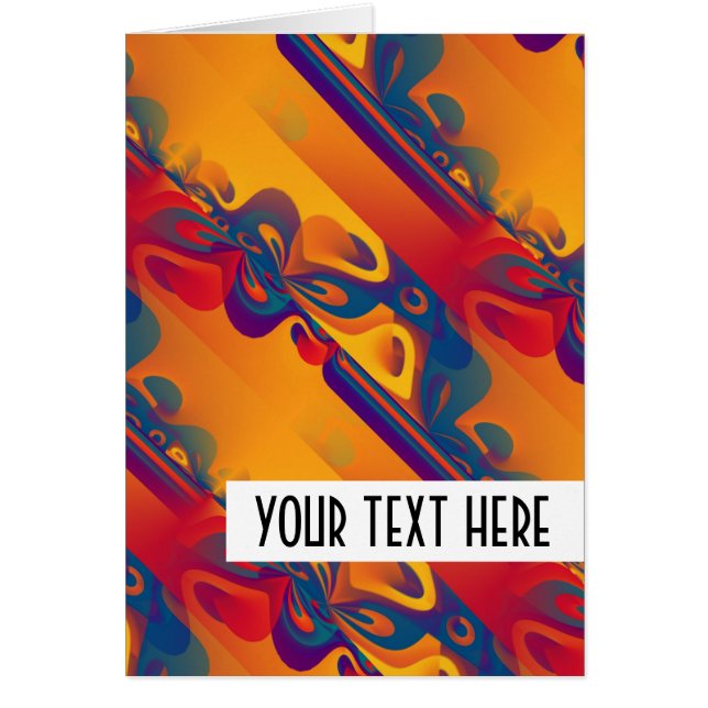 Cartão Design gráfico sem costura - vermelho amarelo I (Frente)