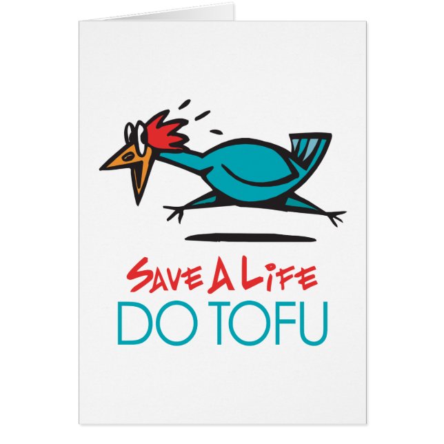 Cartão Design Humorístico Tofu (Frente)