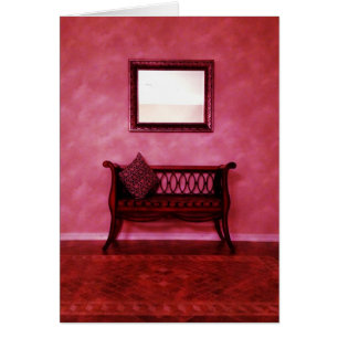 Cartão Design interno do espelho do assento do rodapé ele