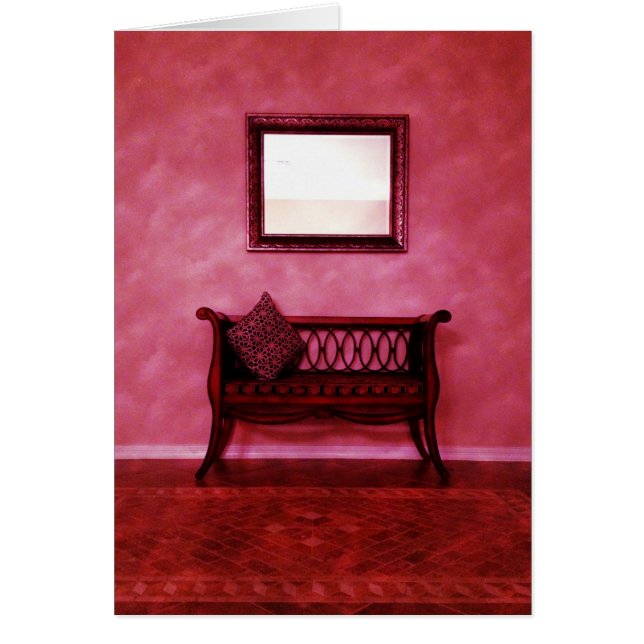 Cartão Design interno do espelho do assento do rodapé ele (Frente)