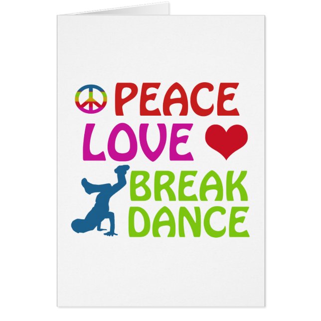 Cartão Design legal da dança de ruptura (Frente)