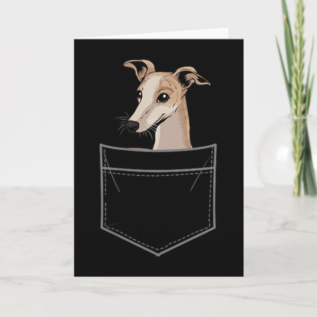 Cartão Design Legal para Homens e Mulheres Cães Whippet  (Frente)