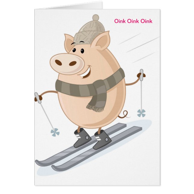 Cartão Design leitão mindinho (Frente)