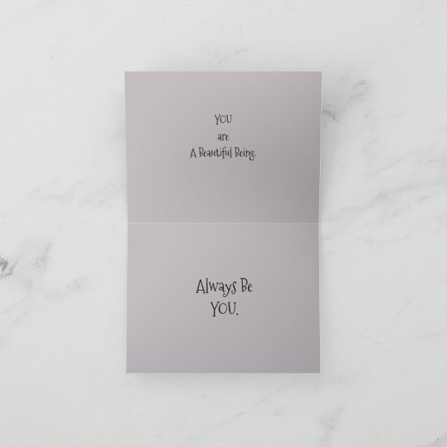 Cartão design LiLy Pond, você é um ser bonito. (Interior)