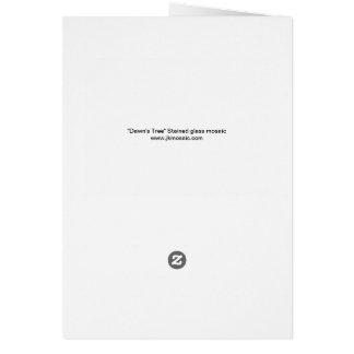 Cartão Design majestoso do mosaico da árvore do outono