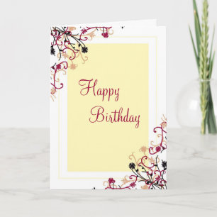 Cartão Design-marrom floral
