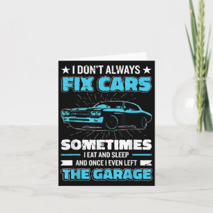 Cartão Design Mecânico Engraçado Para Automóveis Masculin