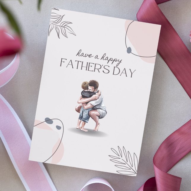 Cartão Design Minimalista para o Dia dos Pais (Criador carregado)