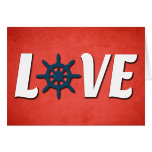 Cartão Design náutica de amor