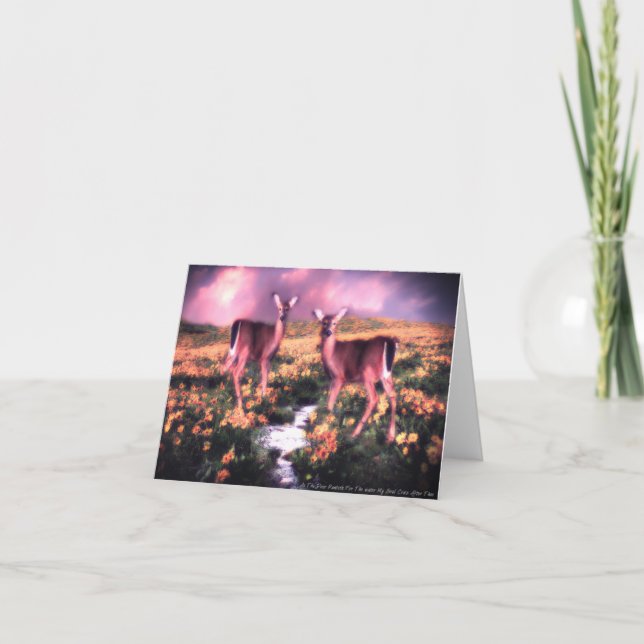 Cartão Design Notecard dos cervos (Frente)