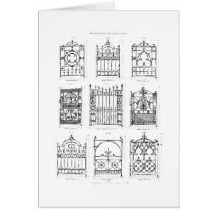 Cartão Design para portas do ferro fundido, 'do Ca de