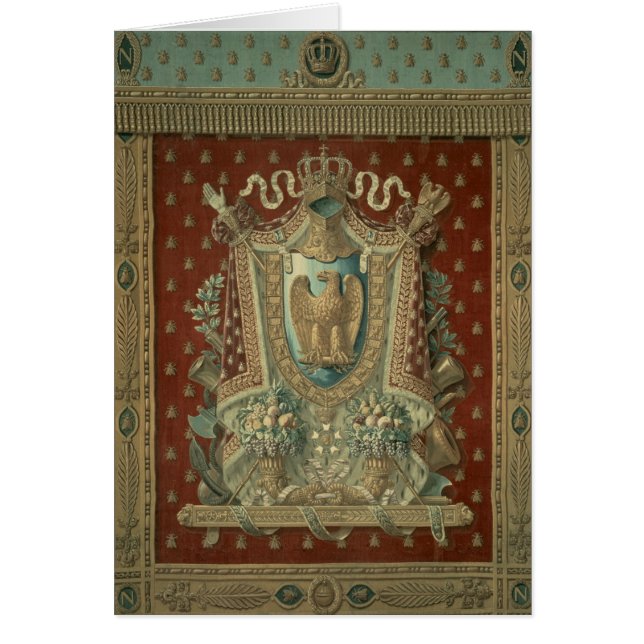 Cartão Design para uma tapeçaria no estudo de Bonaparte (Frente)