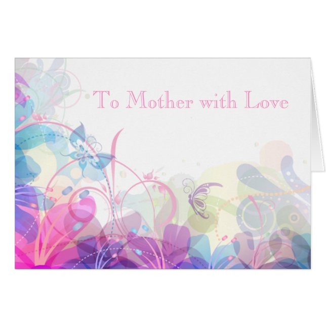 Cartão Design Pastel macio e bonito (Frente Horizontal)