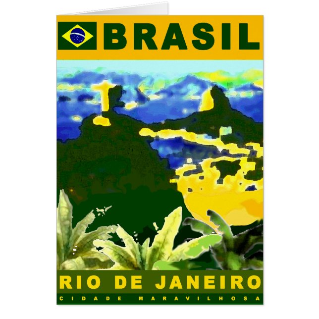 Cartão Design poster do Brasil (Frente)
