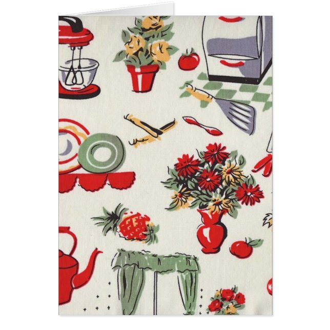 Cartão design retro dos anos 50 (Frente)