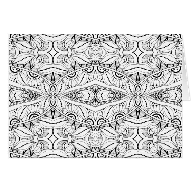 Cartão Design tribal inspirado (Frente Horizontal)