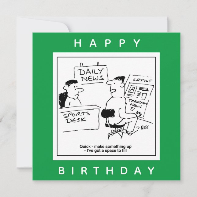 Cartão Designer de layout de página e esportes em jornal (Frente)