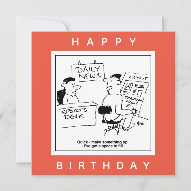 Cartão Designer de layout de página e esportes em jornal (Frente)