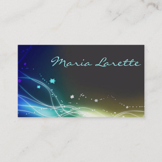 Cartão Designer do Planejador de Partes STARS FLUT (Frente)