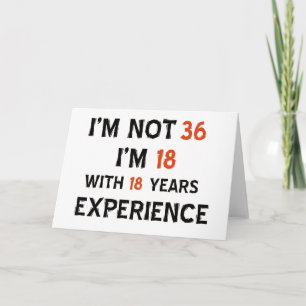 Cartão designs de 36 anos