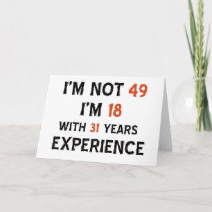 Cartão designs de 49 anos