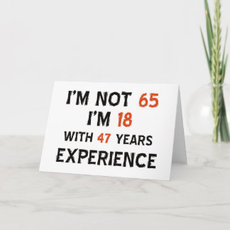 Cartão designs de 65 anos