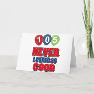 Cartão designs de aniversário de 105 anos