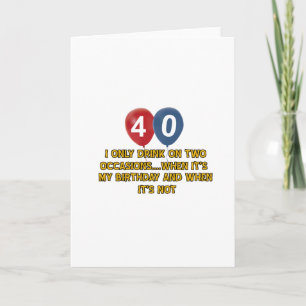 Cartão designs de aniversário de 40 anos