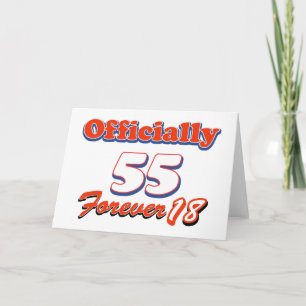 Cartão designs de aniversário de 55 anos