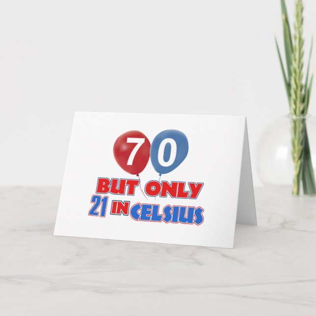 Cartão designs de aniversário de 70 ano (Frente)